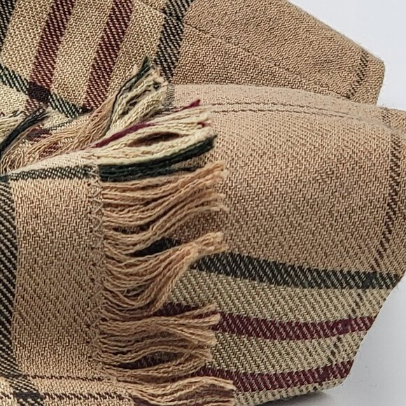 Vintage 90s,Y2k, Dark Academia Preppy Plaid Wool Blend Skirt With Fringe Details - Picture 7 of 15